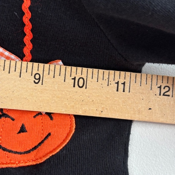 VTG Halloween Dress 4T Embroidered Pumpkin Tutu Long Sleeve Fall Trick Treat 90s - Picture 7 of 8